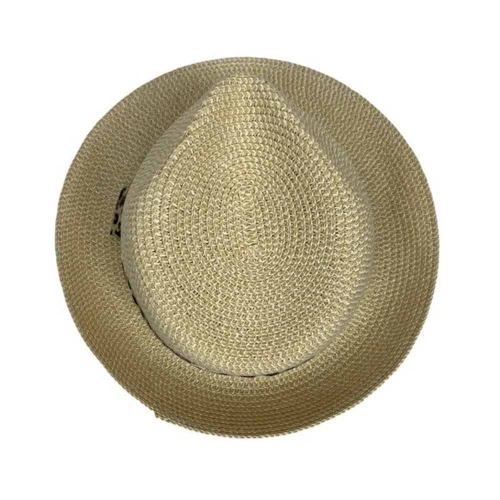 Fedora Hat -Hallhuber | 100% Paper | Tan Animal Print